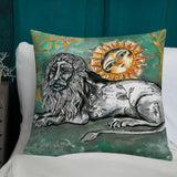 The lion and The sun Premium Pillow